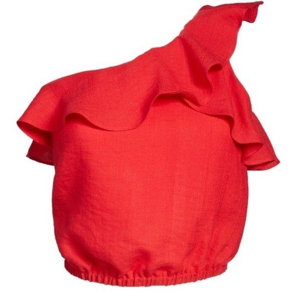 ASTR RUFFLE ONE SHOULDER TOP - Picture 2 of 6